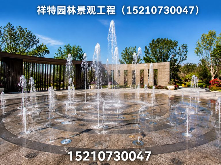 保定人工湖喷泉展示图